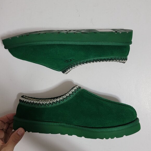 NEW UGG Tasman Suede Wool Slipper Shoe Mens 9 Cozy Warm Casual Green - Picture 6 of 9